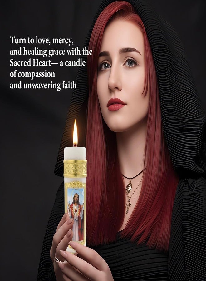 TALPGOD Sacred Heart of Jesus Christ Candles,Christian Religious Prayer Candles for Church,Room and Catholic Home Decor Gift,Sagrado Corazón De Jesus Cirios Religiosos Catolicos - Image 5